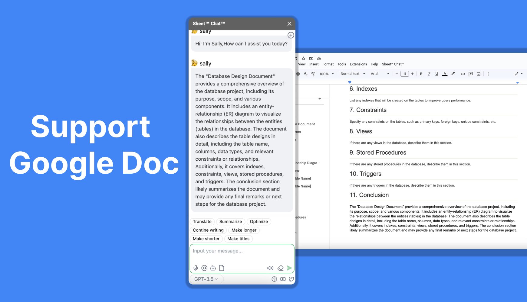 Support Google Doc